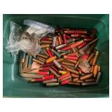 Misc brass casings, ammo