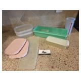 Tupperware and Papered Chef Measuring Cup