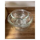 Glass mixing bowls/ fire king