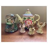 Snow Globe, Teapot, Bear Figurines