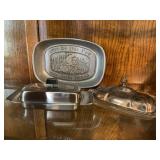 Metal Butter Dish and Tray