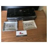 Vintage bank box and scranton bank advertisers