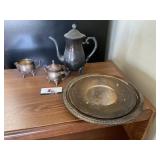 Tea set/ some marked Sheridan silver