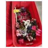 Tote of Artificial Flowers
