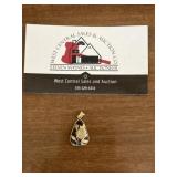 14K Gold Rose Pendant