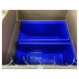 8 blue Colored Bins