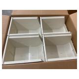 8 white bins
