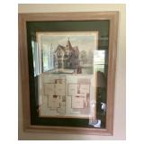 Frank Nichols dwelling plans framed art