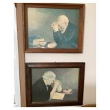 Vintage framed praying art