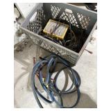 Jumper cables and work light