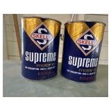 Cardboard Skelly oil cans
