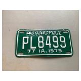 Motorcycle license plate