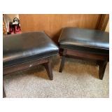 MCM leather foot stools