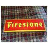 Lighted Firestone Double sided sign