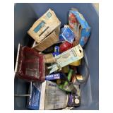 Tote full of automotive parts/supplies