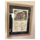 Scientific American architect, floorplan framed