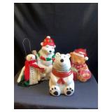 Christmas cookie jars and wall decor