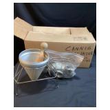 Miscellaneous cleaning supplies and canning