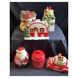 Assorted Christmas cookie jars