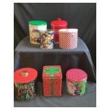 Assorted tin treat canisters