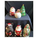 Assorted Christmas cookie jars