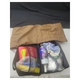 Vintage blanket and car safety kit