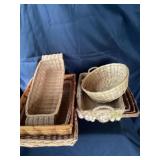 Assorted serving baskets