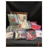 Assorted table cloths Christmas themed