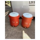 2- Rubbermaid Drinking Water Coolers