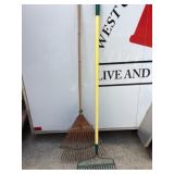 2- garden rakes