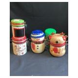 Assorted small cookie jars