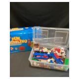 Vintage bowling game and vintage Legos assorted
