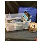 Tote of miscellaneous items