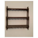 Wooden shelf, 24 inches long 27 inches tall and 8