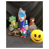 Assorted plastic piggy banks