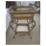 Vintage wicker plant stand