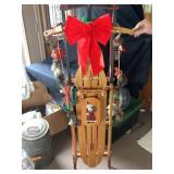 Vintage Christmas sleigh decor