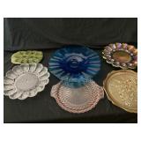 Assorted glass platters