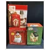 3- Christmas cookie jars
