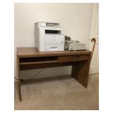 Desk along with Canon copier- scanner- printer