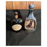 Vintage whiskey and sherry bottles