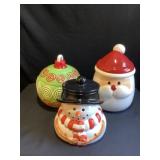 3- Christmas cookie jars