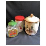 3- Christmas cookie jars