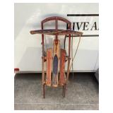 Vintage rocket racer wooden sled