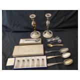 Sterling silver spoons and sterling silver, top