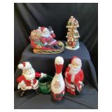 Box of miscellaneous Christmas items, decor