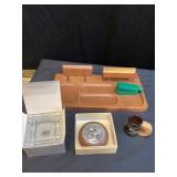 Various paper weights and dresser organizer