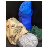 2- sleeping bags and backpack