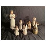 Collection of angel figurines