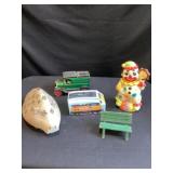 Assorted small piggy banks in miscellaneous item
